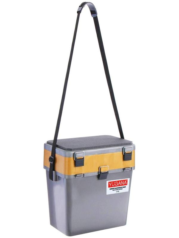 Ящик зимний YUGANA двухсекционный, цвет серый/золото