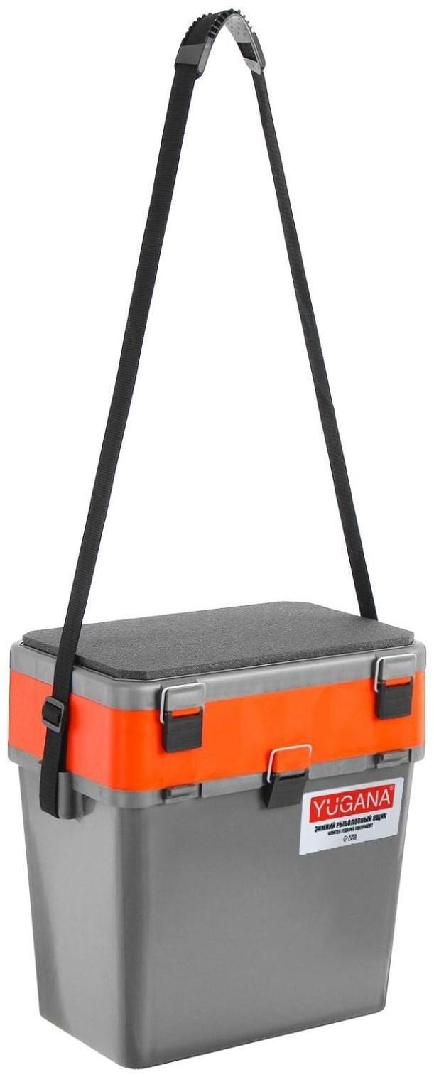 Ящик зимний YUGANA двухсекционный, цвет серо-оранжевый
