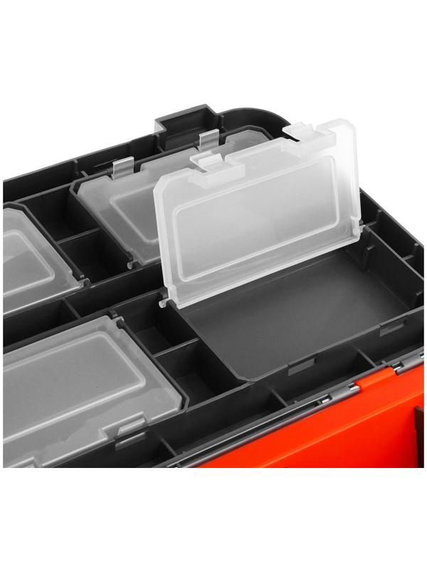 Ящик зимний YUGANA двухсекционный, цвет серо-оранжевый