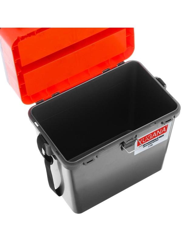 Ящик зимний YUGANA двухсекционный, цвет серо-оранжевый