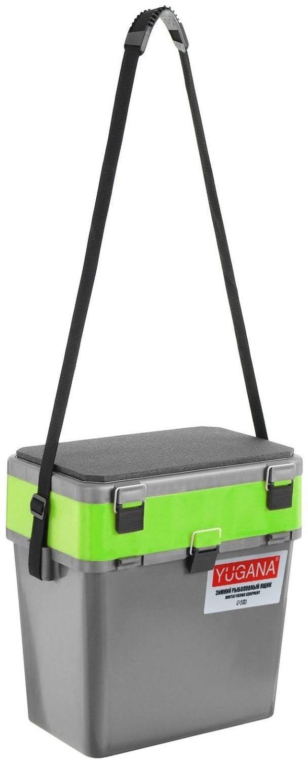 Ящик зимний YUGANA двухсекционный, цвет серо-салатовый