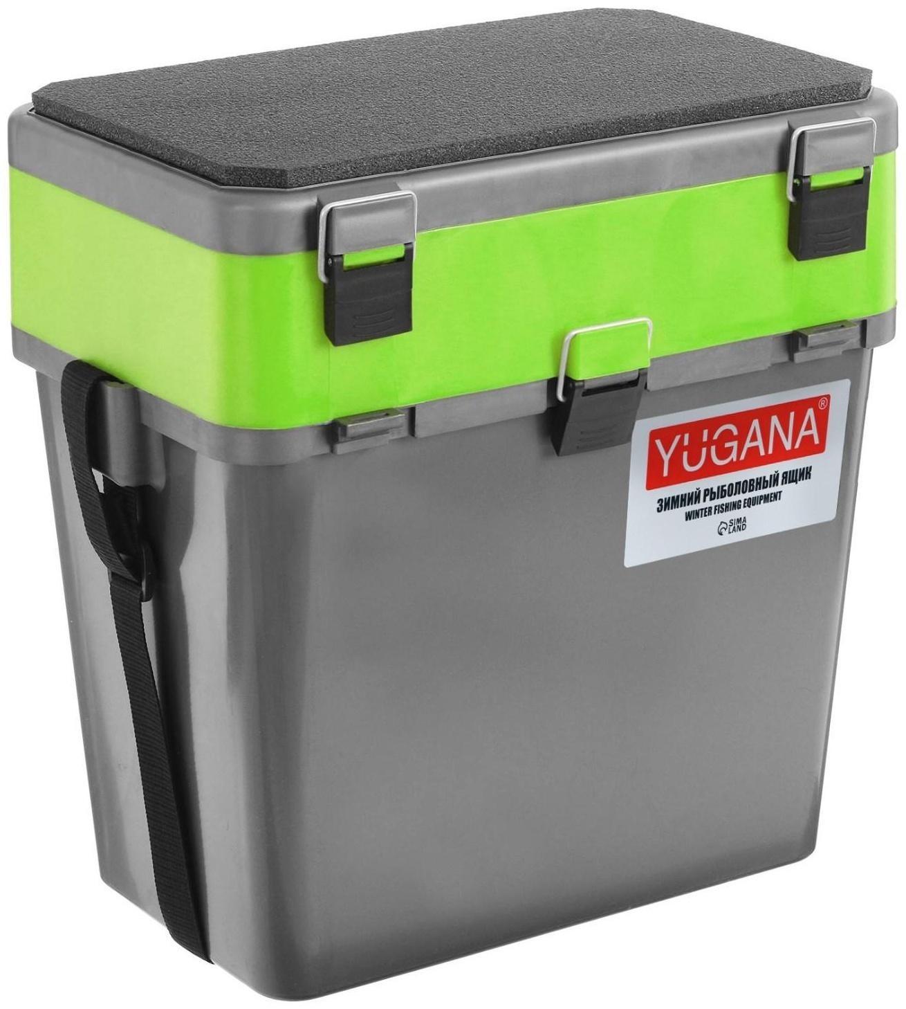 Ящик зимний YUGANA двухсекционный, цвет серо-салатовый
