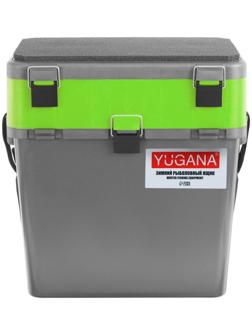 Ящик зимний YUGANA двухсекционный, цвет серо-салатовый