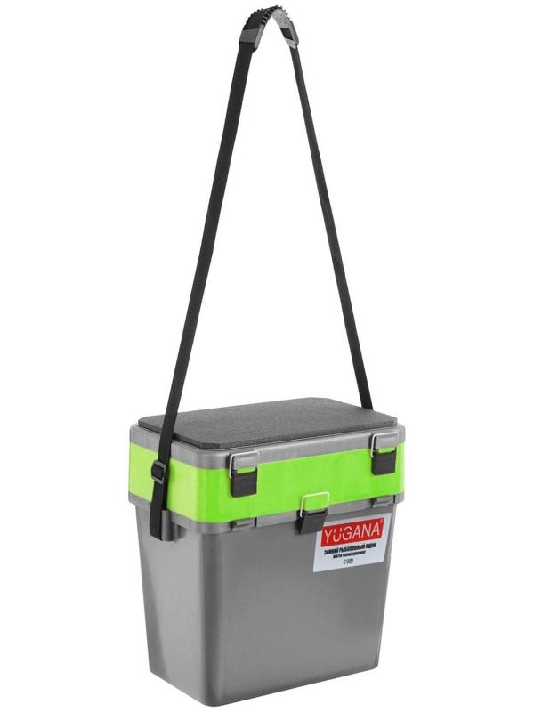 Ящик зимний YUGANA двухсекционный, цвет серо-салатовый