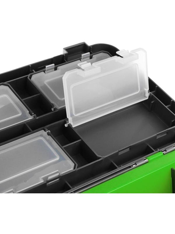 Ящик зимний YUGANA двухсекционный, цвет серо-салатовый