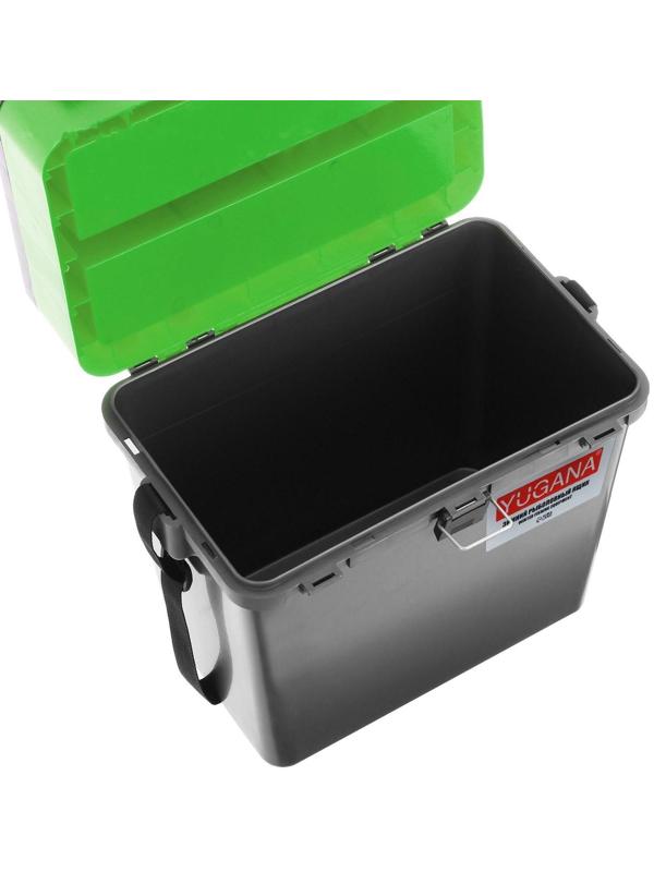 Ящик зимний YUGANA двухсекционный, цвет серо-салатовый