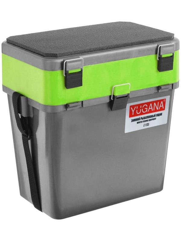 Ящик зимний YUGANA двухсекционный, цвет серо-салатовый