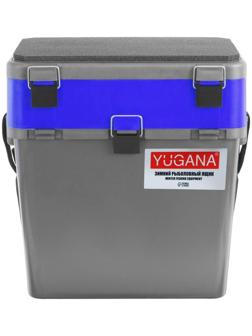 Ящик зимний YUGANA двухсекционный, цвет серый/синий