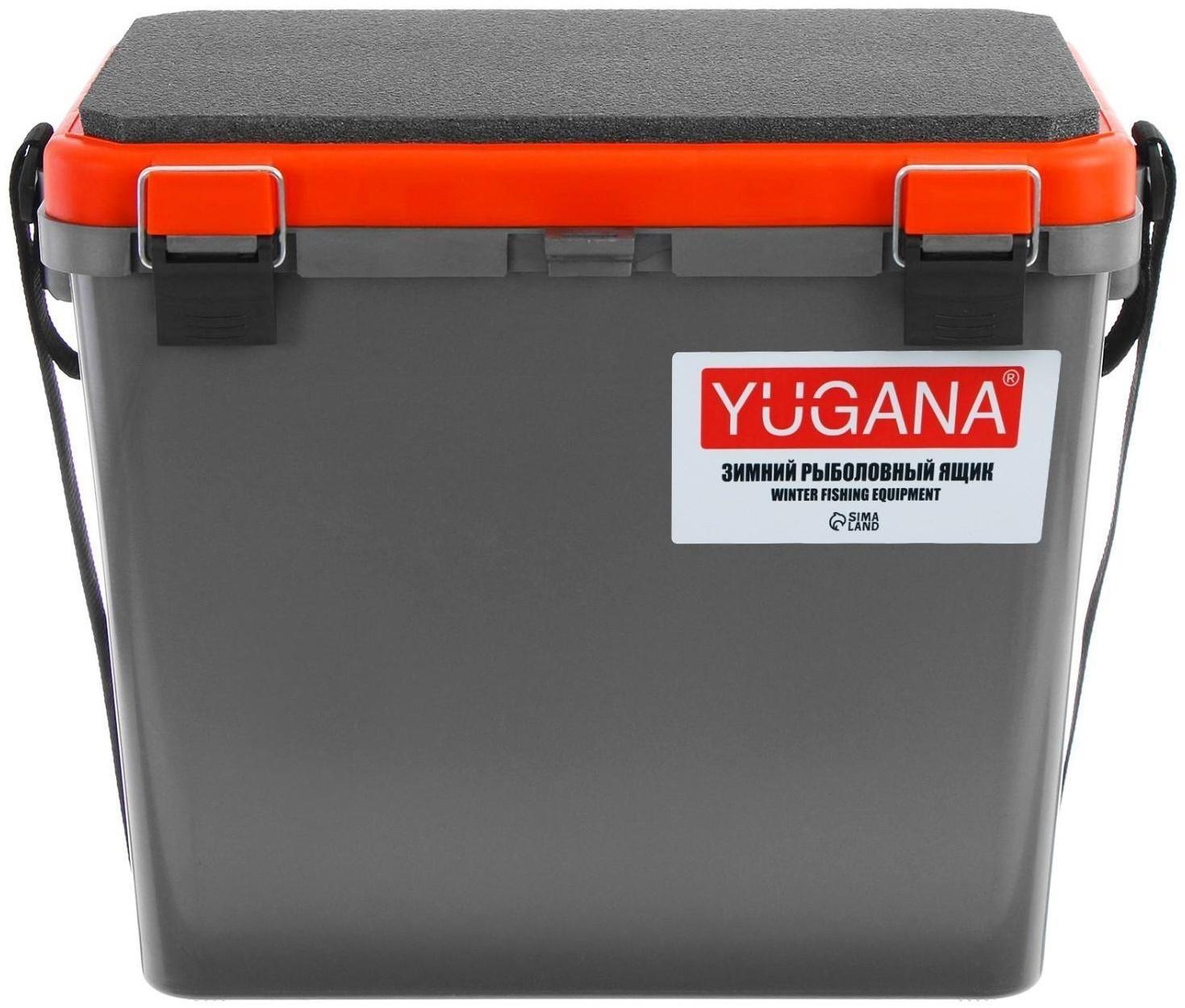 Ящик зимний YUGANA односекционный, цвет серый/оранжевый