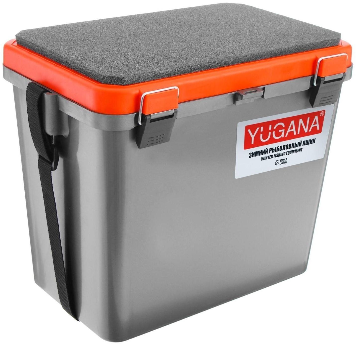 Ящик зимний YUGANA односекционный, цвет серый/оранжевый