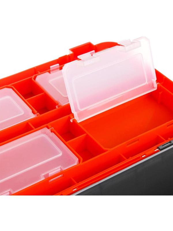 Ящик зимний YUGANA односекционный, цвет серый/оранжевый