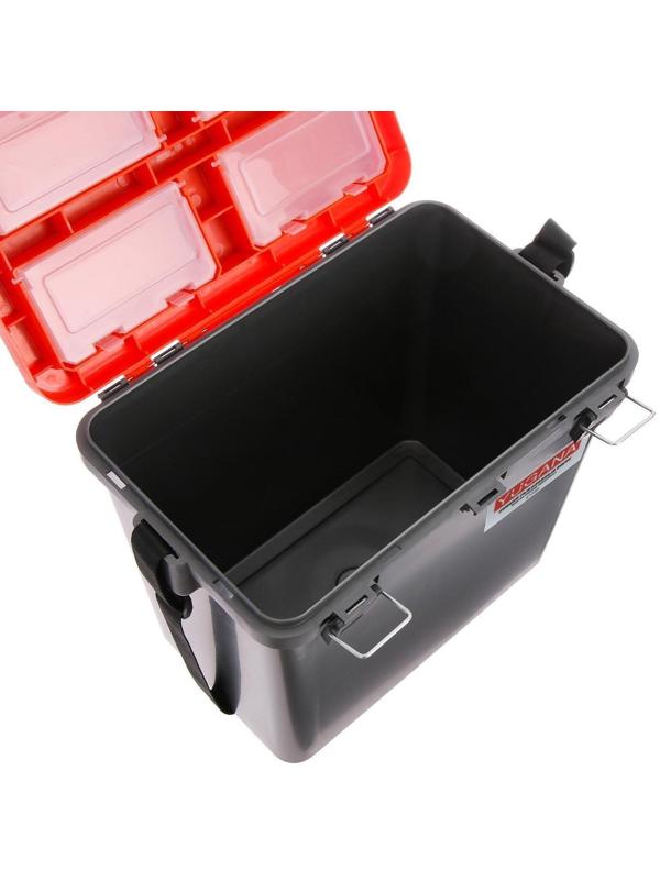 Ящик зимний YUGANA односекционный, цвет серый/оранжевый