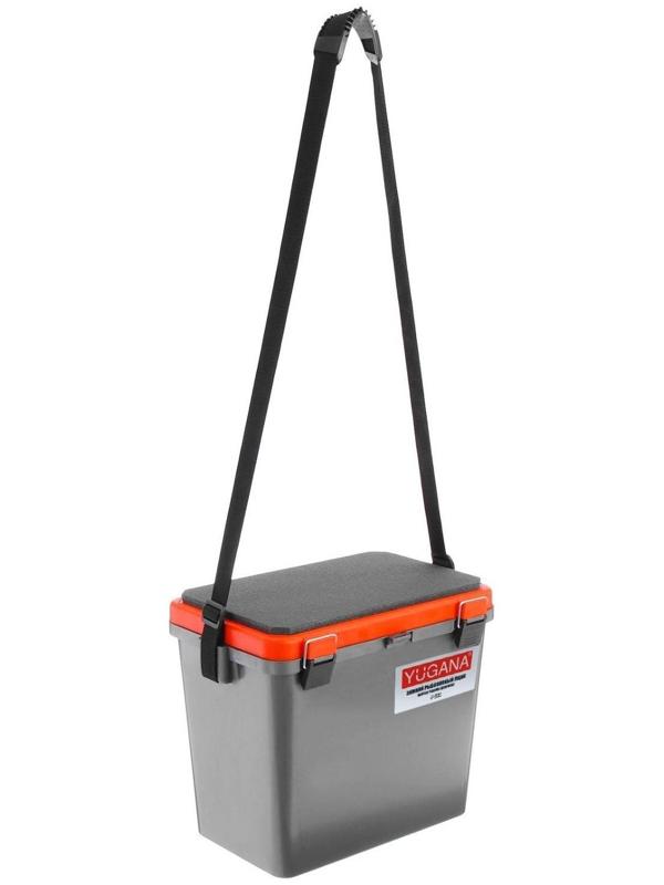 Ящик зимний YUGANA односекционный, цвет серый/оранжевый