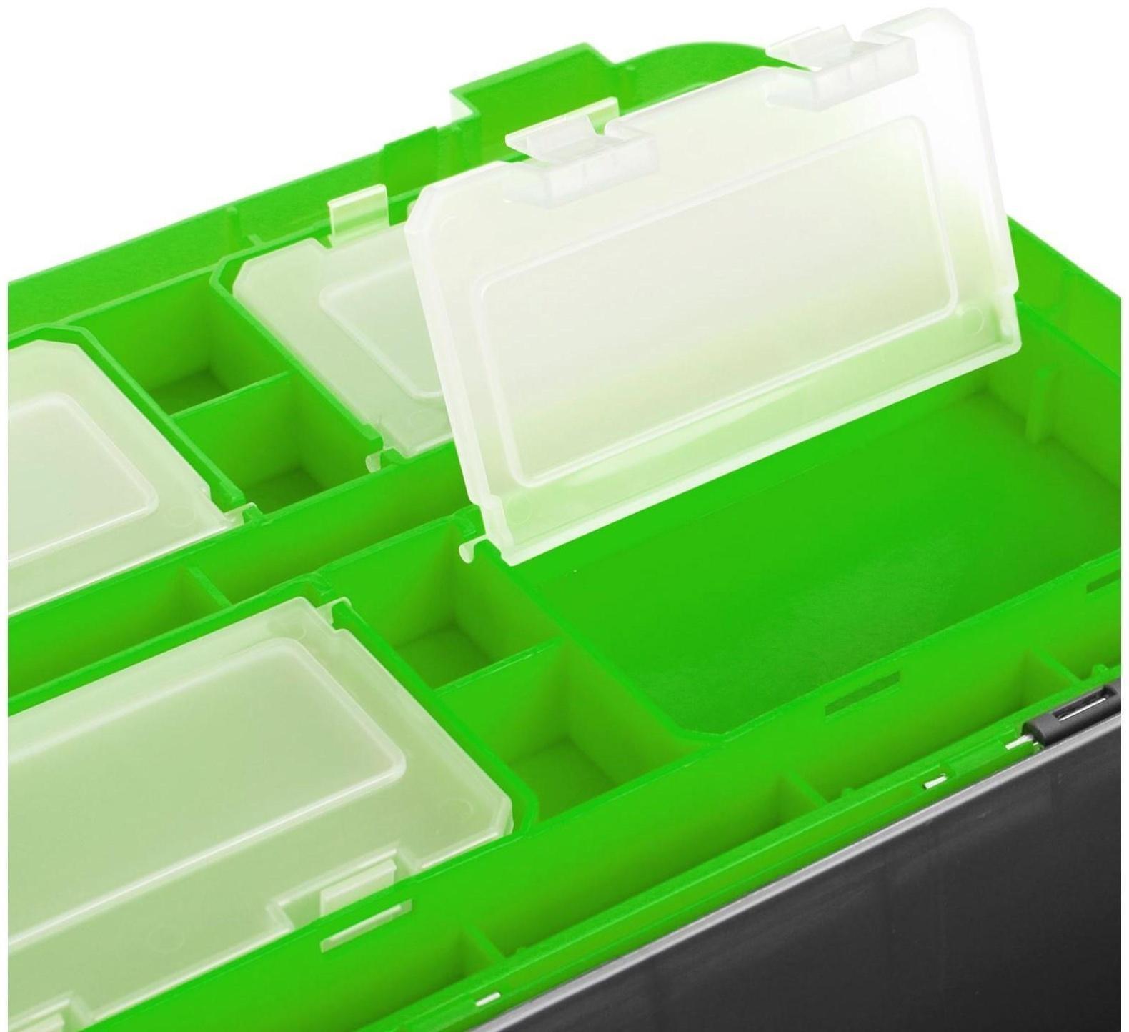 Ящик зимний YUGANA односекционный, цвет серый/салатовый