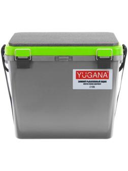 Ящик зимний YUGANA односекционный, цвет серый/салатовый