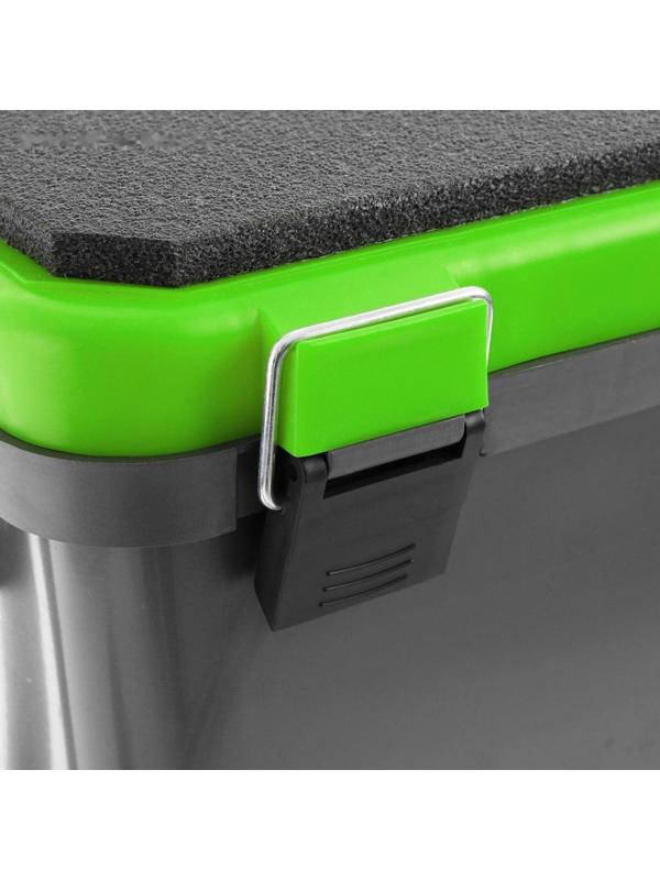 Ящик зимний YUGANA односекционный, цвет серый/салатовый