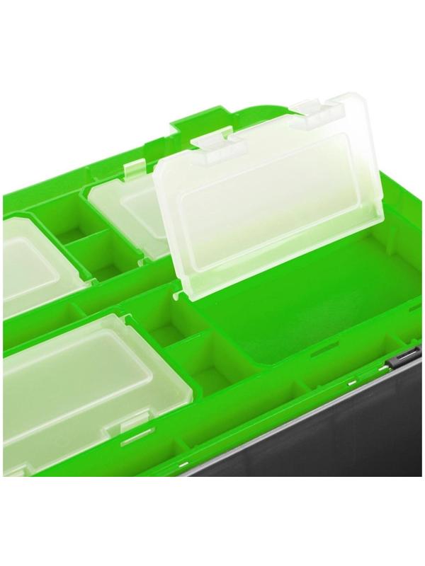 Ящик зимний YUGANA односекционный, цвет серый/салатовый