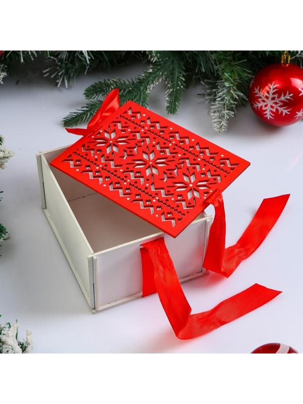 Коробка деревянная, 16×13×8.7 см 