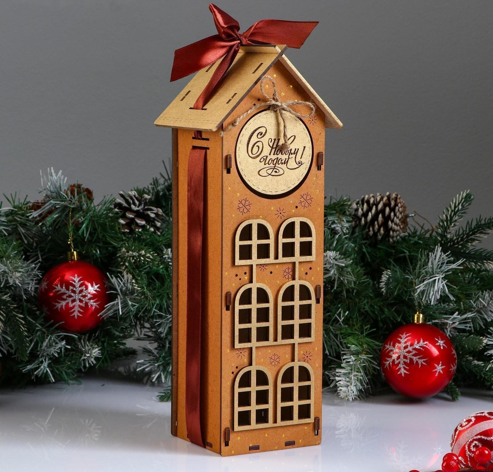 Коробка деревянная, 13.5×11.5×36.5 см 