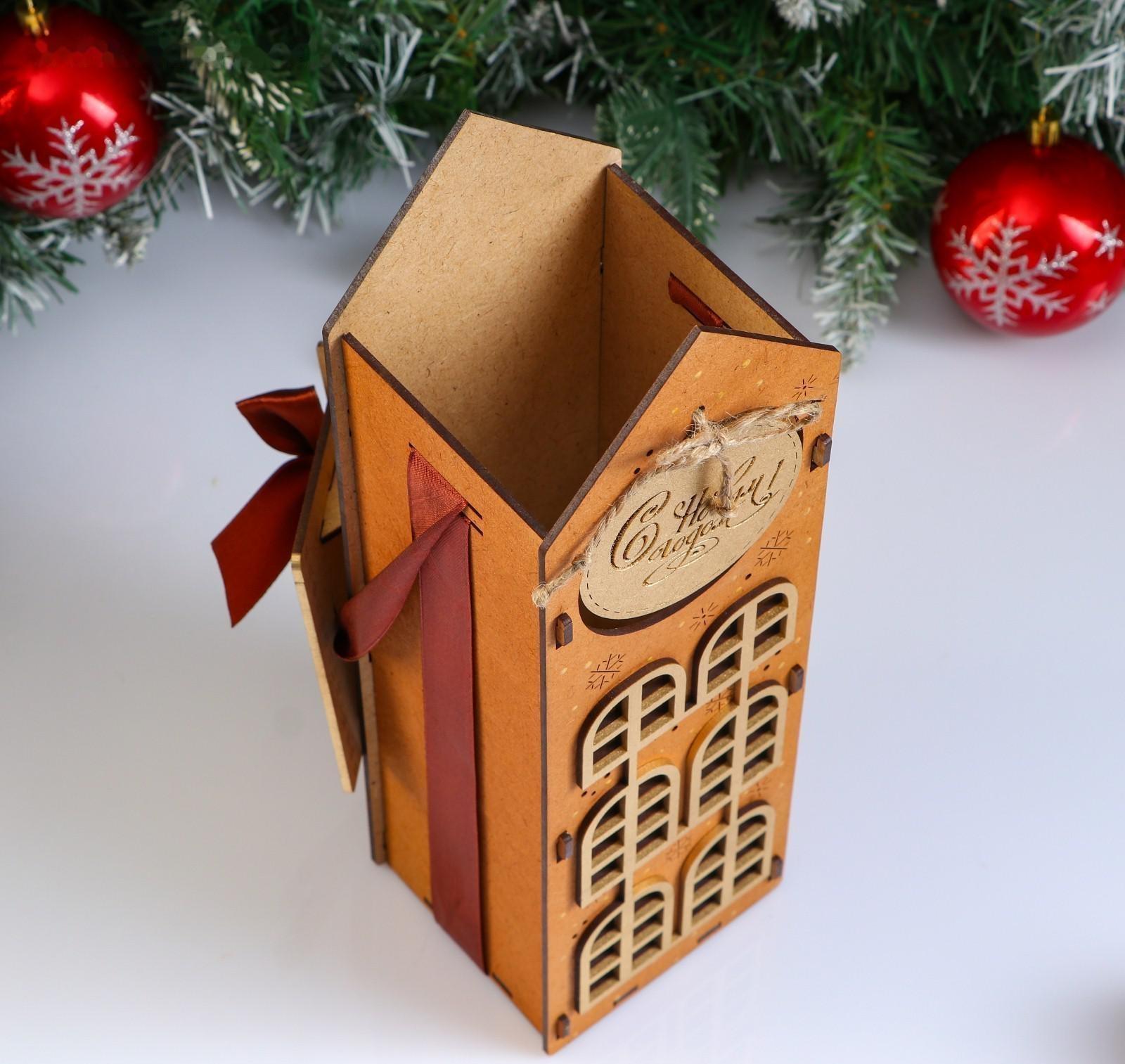 Коробка деревянная, 13.5×11.5×36.5 см 