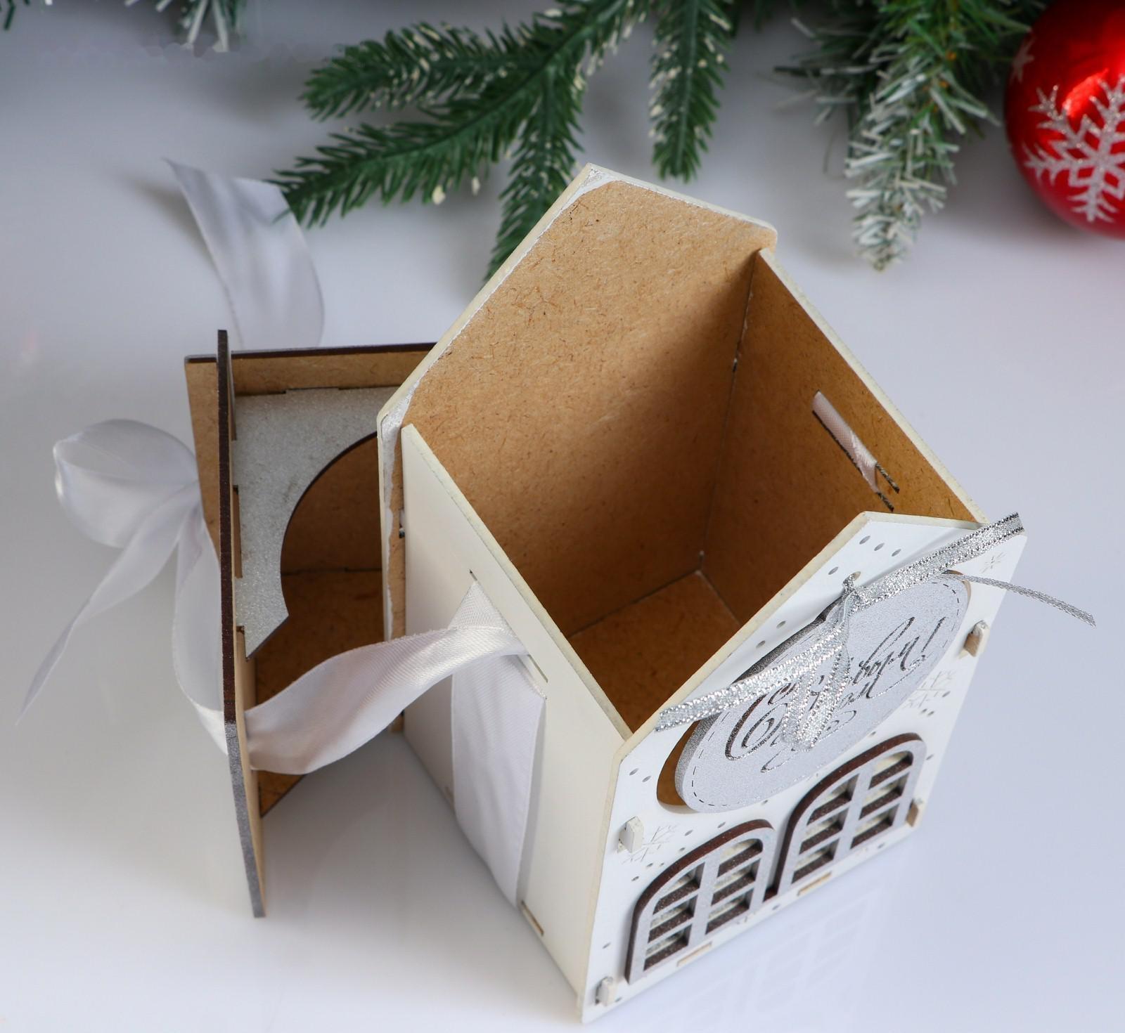 Коробка деревянная, 13.5×11.5×21 см 