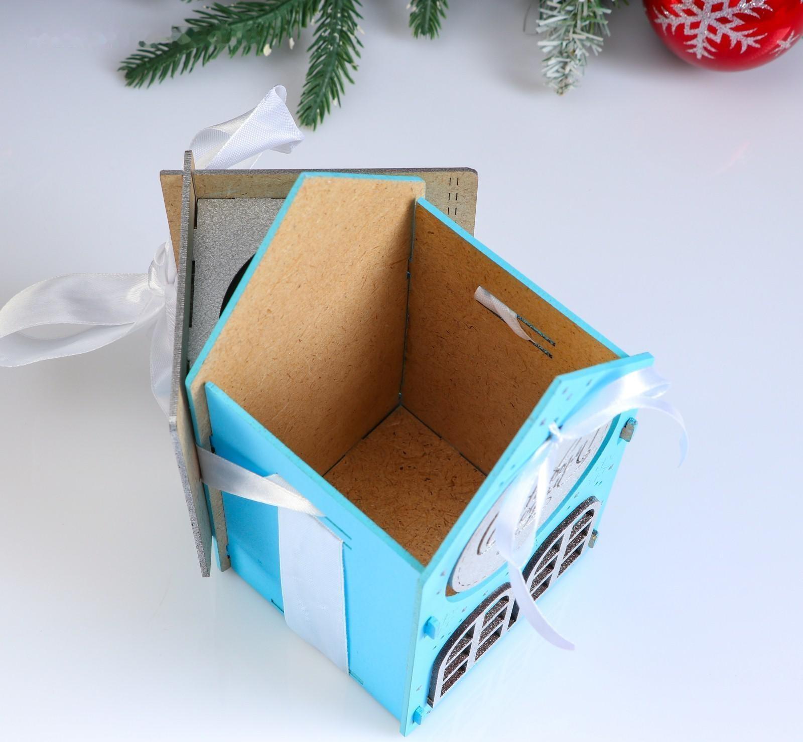 Коробка деревянная, 13.5×11.5×21 см 