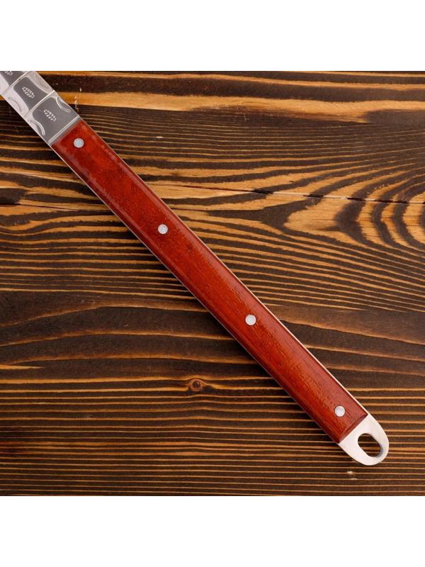 Шумовка для казана узбекская 58см, диаметр 16см, с деревянной ручкой