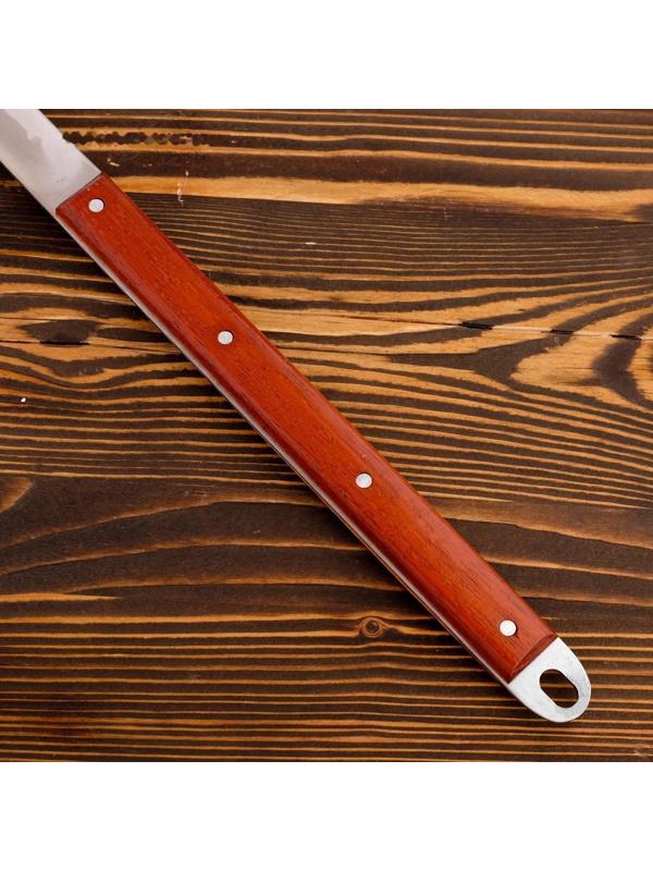 Шумовка для казана узбекская 65см, диаметр 16см, с деревянной ручкой