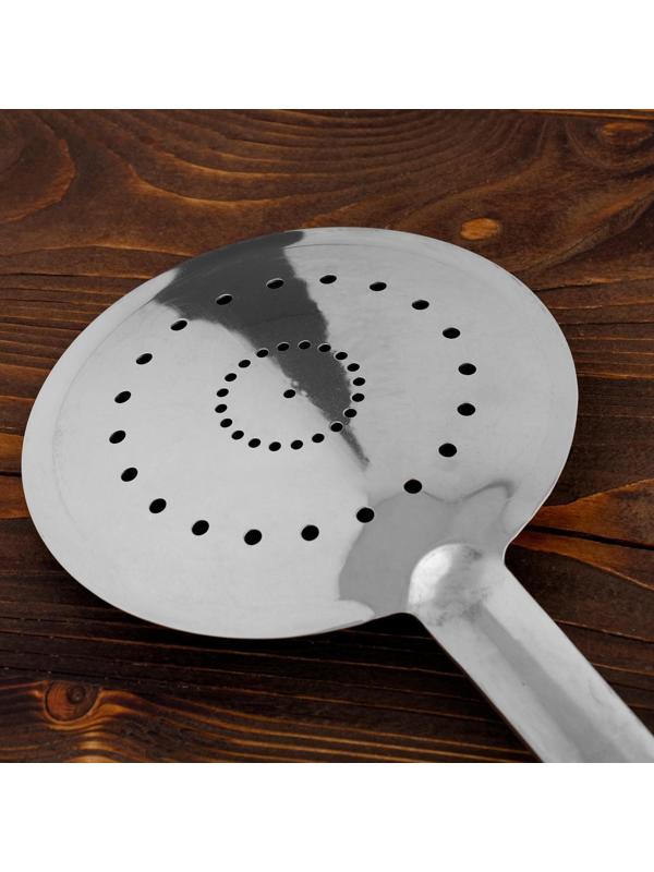 Шумовка для казана узбекская 65см, диаметр 16см, с деревянной ручкой