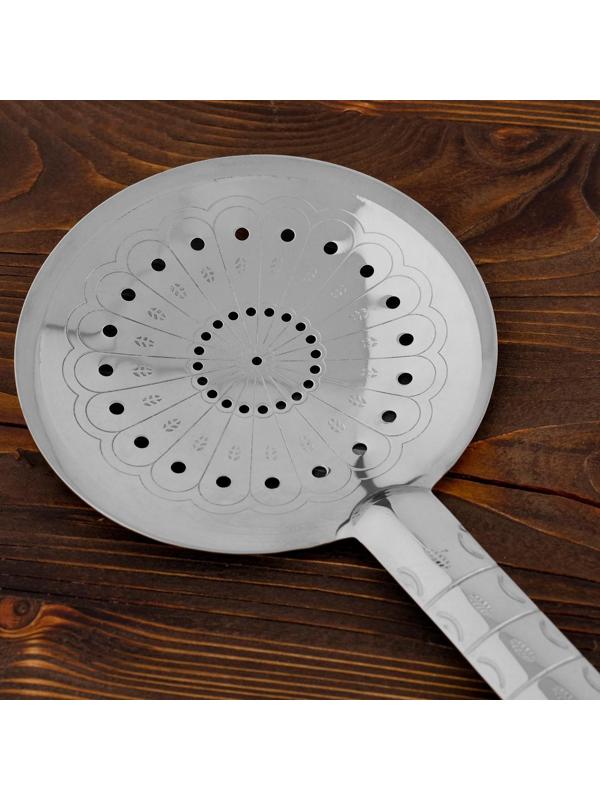 Шумовка для казана узбекская 65см, диаметр 16см, с деревянной ручкой