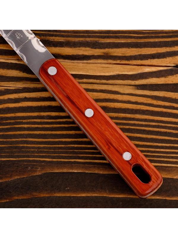 Шумовка-лопатка для казана узбекская 45см, ширина 14см, с деревянной ручкой