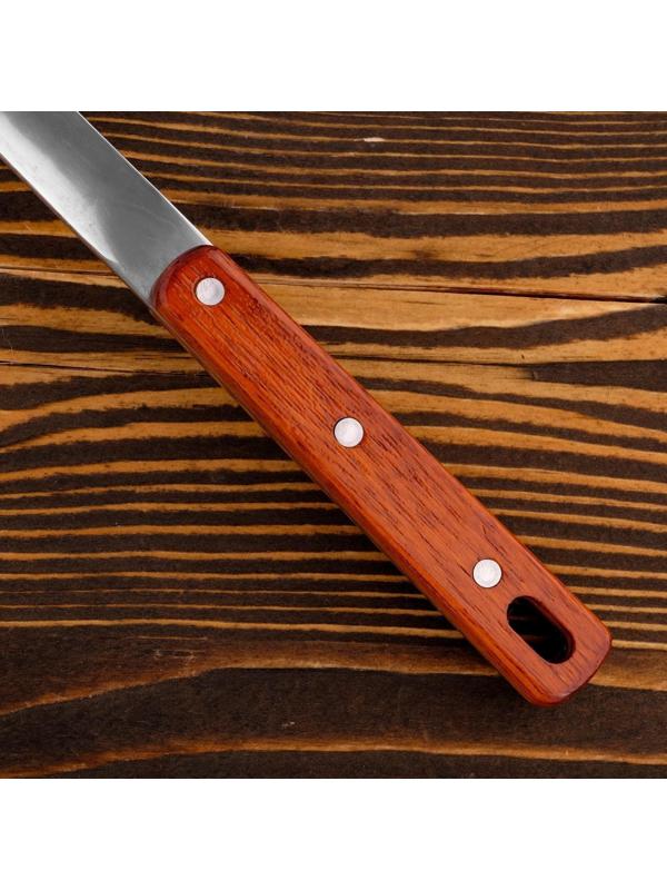 Шумовка-лопатка для казана узбекская 45см, ширина 14см, с деревянной ручкой