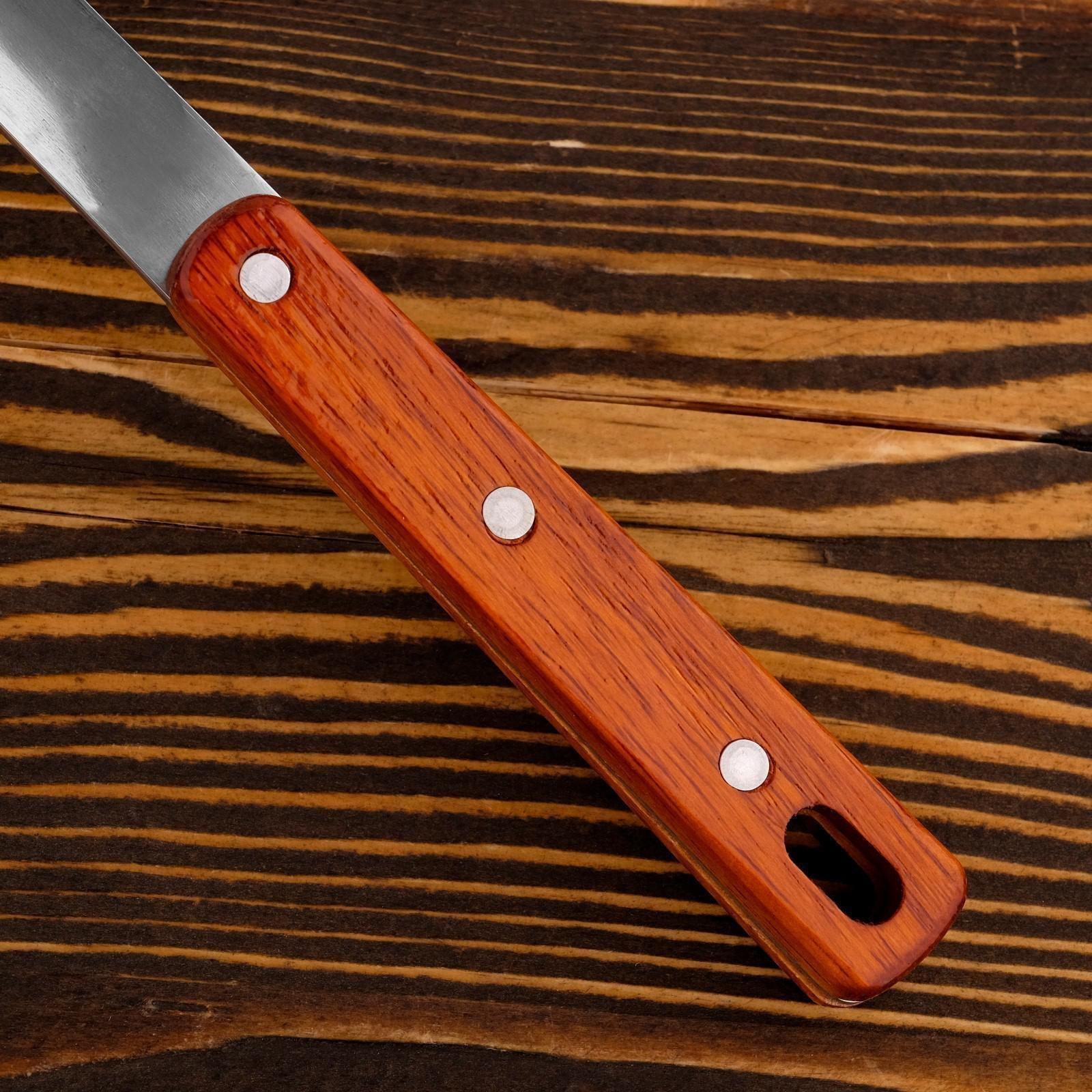 Поварешка для казана узбекская 42см, диаметр 10см с деревянной ручкой