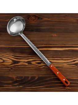 Поварешка для казана узбекская 42см, диаметр 10см с деревянной ручкой