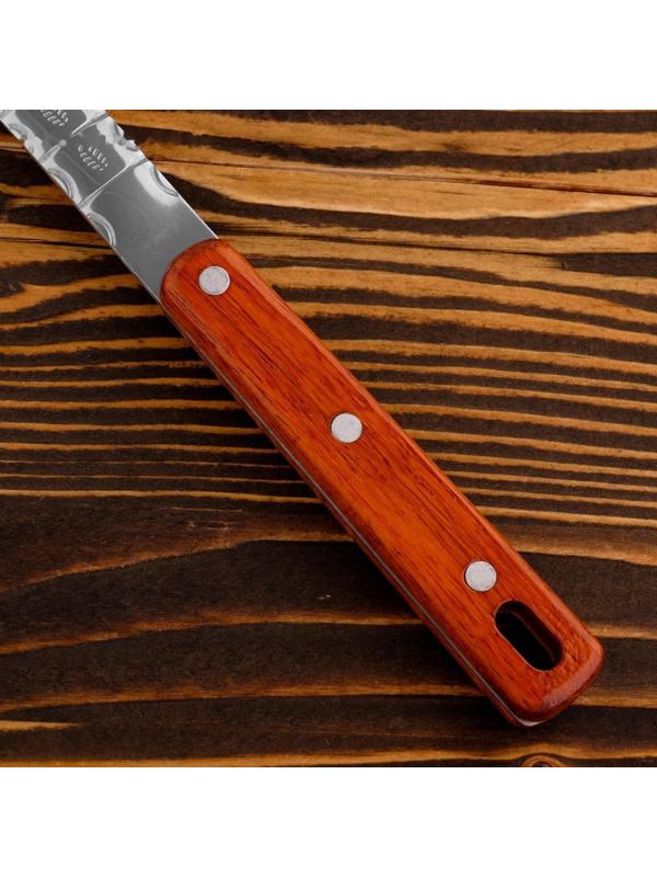 Поварешка для казана узбекская 42см, диаметр 10см с деревянной ручкой