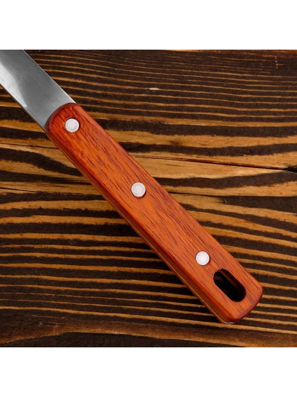 Поварешка для казана узбекская 42см, диаметр 10см с деревянной ручкой