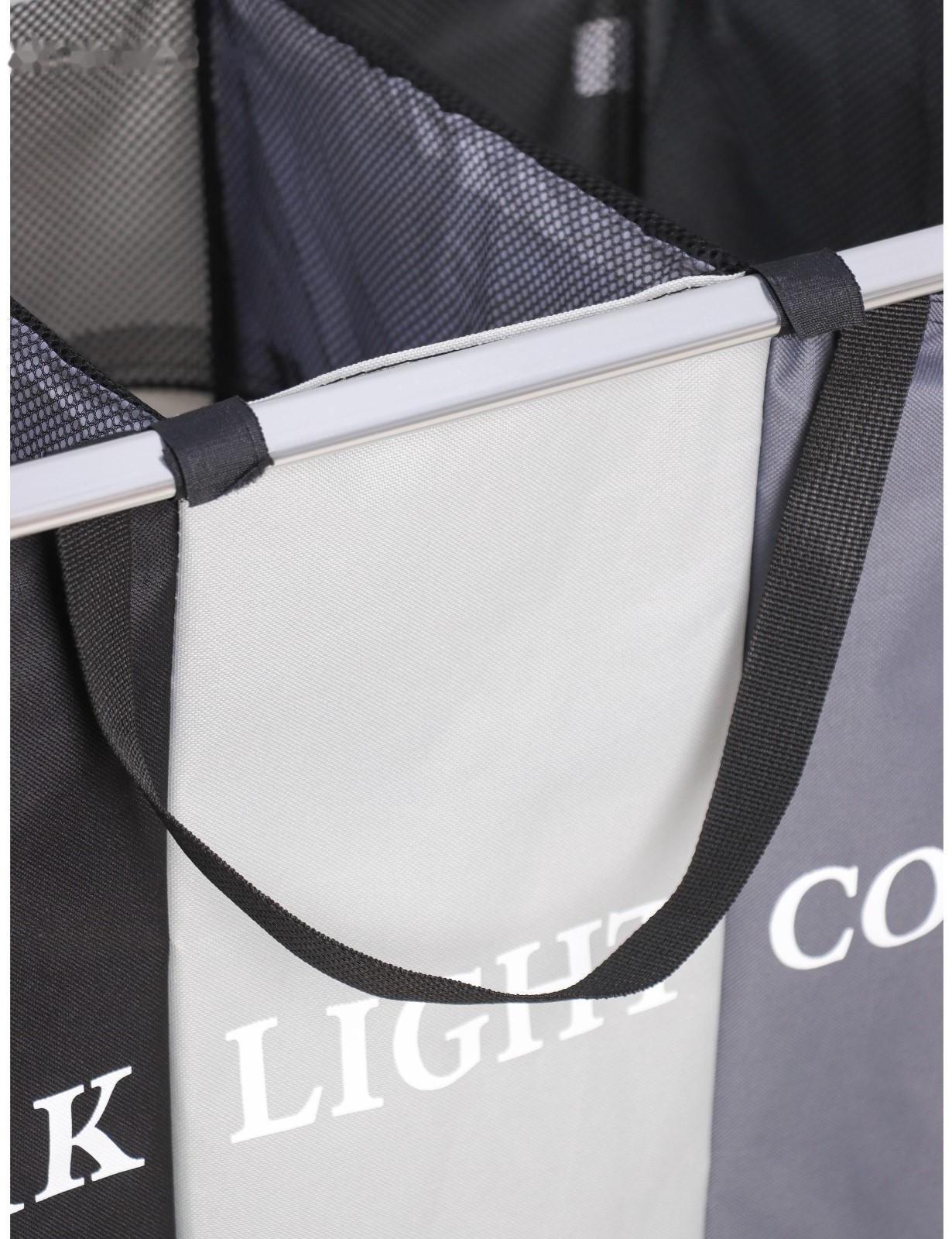 Корзина для белья тройная Dark or Light, 60×32×50 см