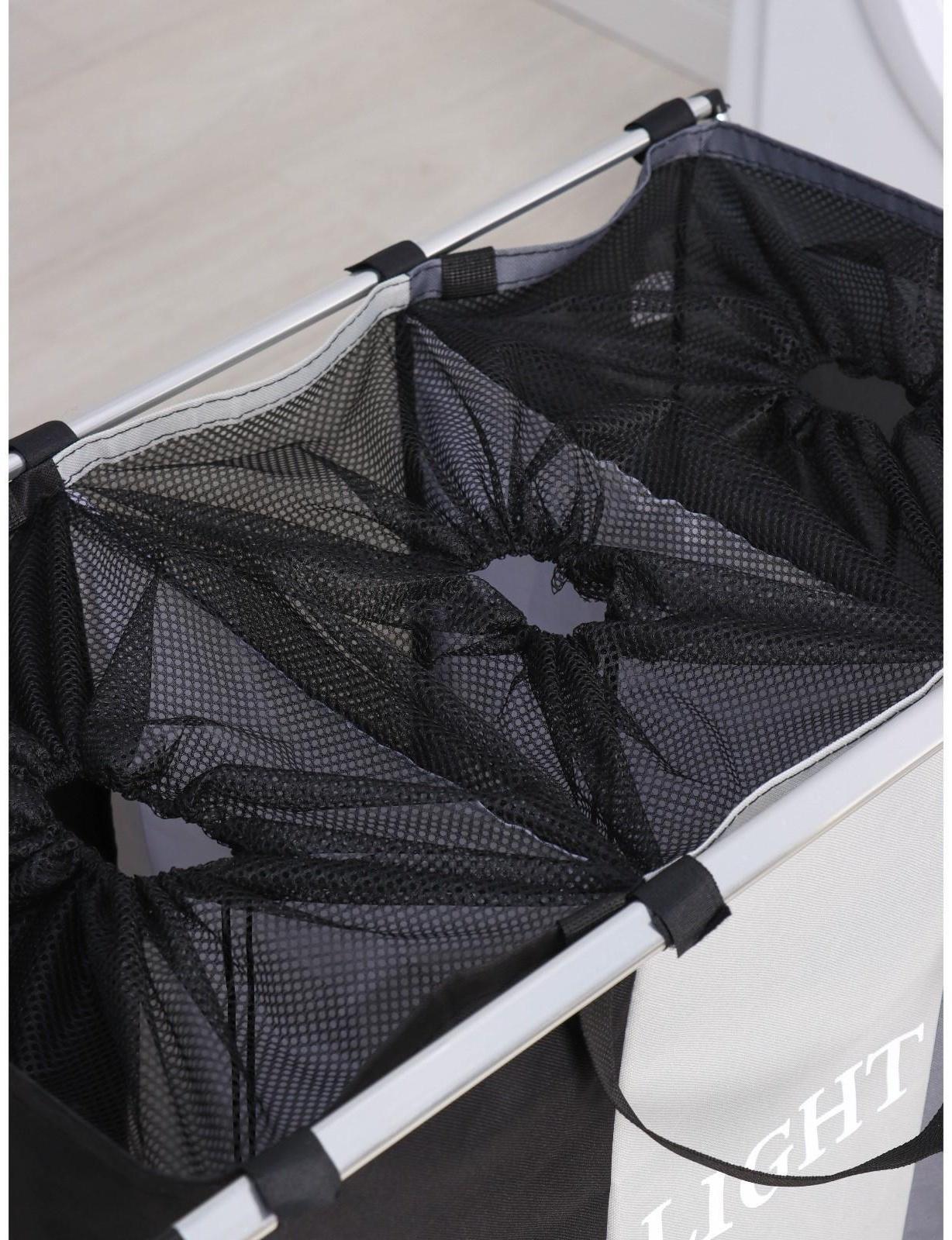 Корзина для белья тройная Dark or Light, 60×32×50 см