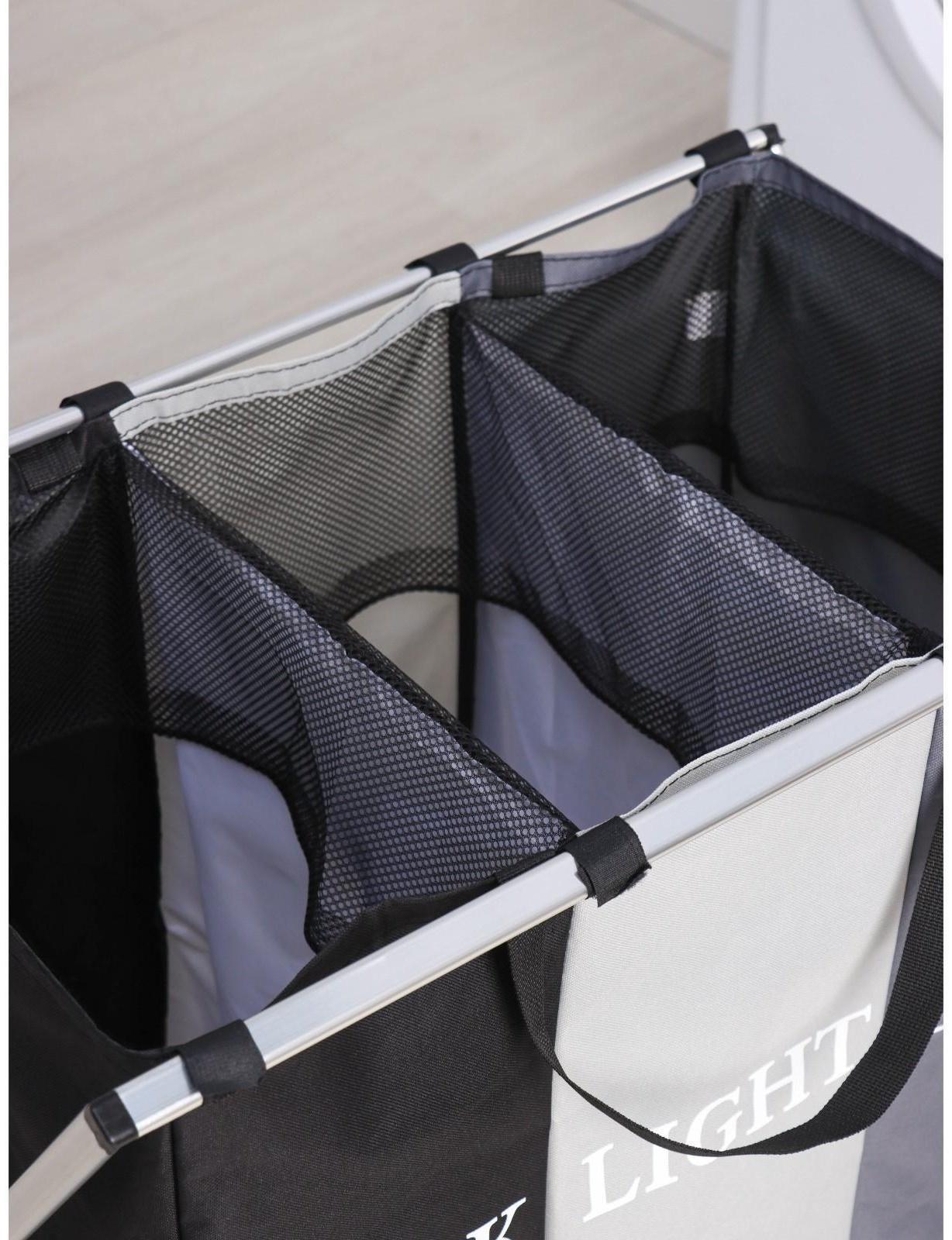 Корзина для белья тройная Dark or Light, 60×32×50 см