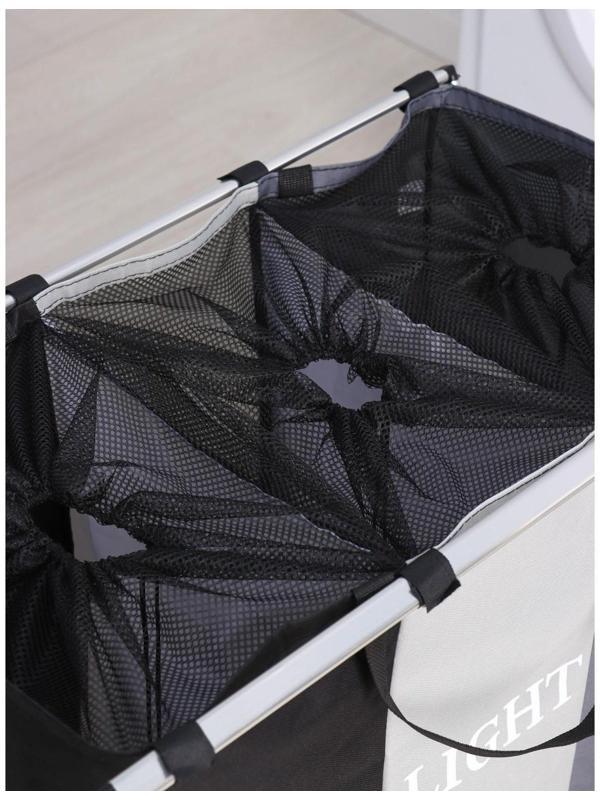 Корзина для белья тройная Dark or Light, 60×32×50 см