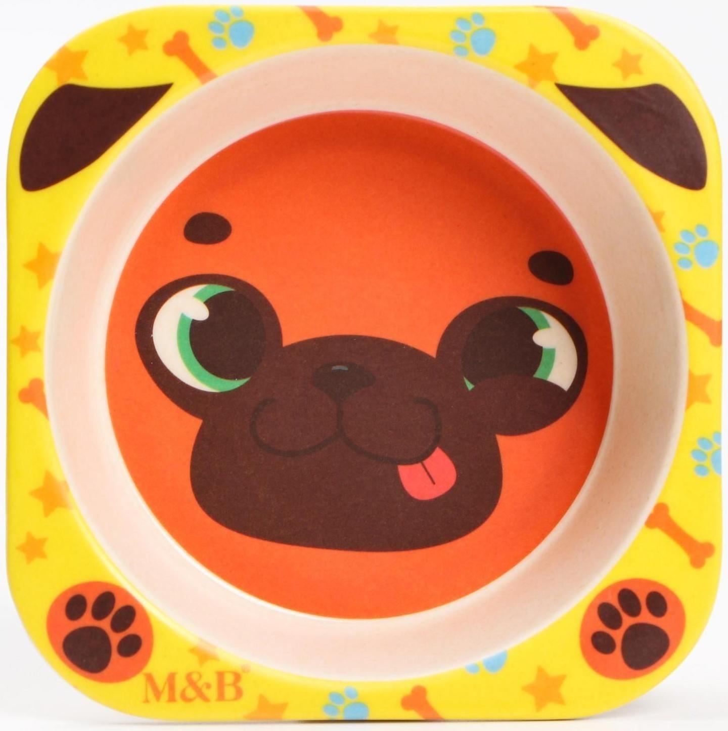 Миска из бамбука детская «Малышня», 14х14х4, виды МИКС