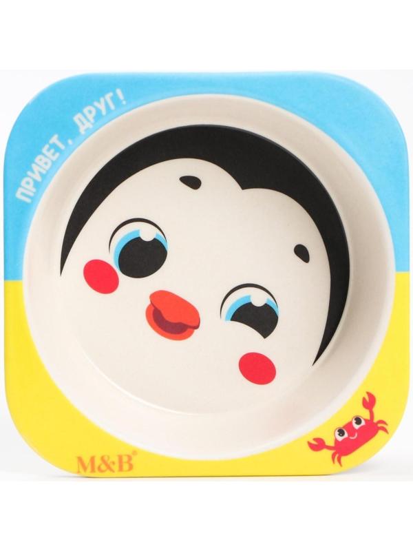 Миска из бамбука детская «Малышня», 14х14х4, виды МИКС