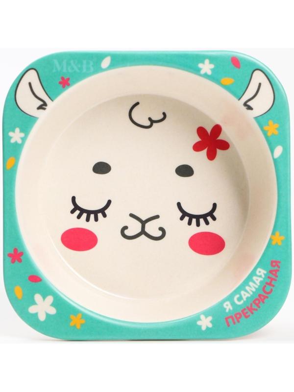 Миска из бамбука детская «Малышня», 14х14х4, виды МИКС