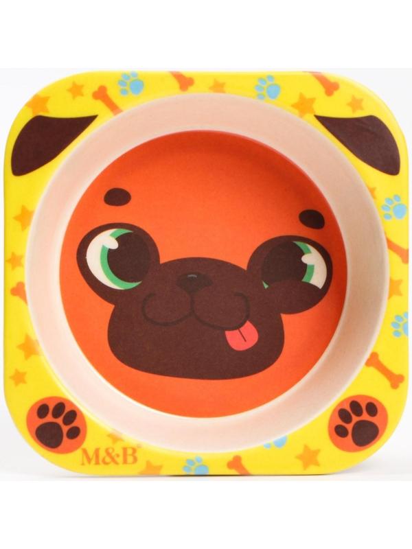 Миска из бамбука детская «Малышня», 14х14х4, виды МИКС