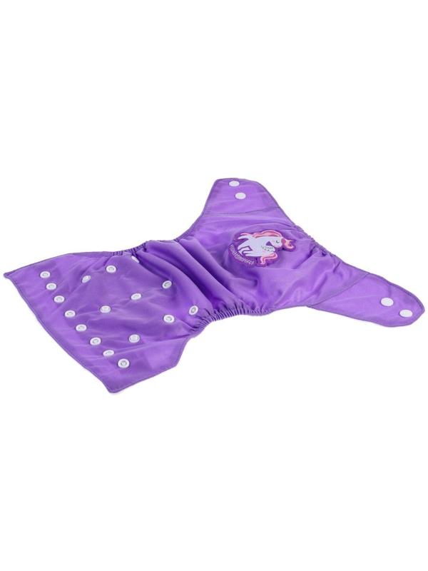 Многоразовый подгузник «Верю в единорогов» цвет фиолетовый