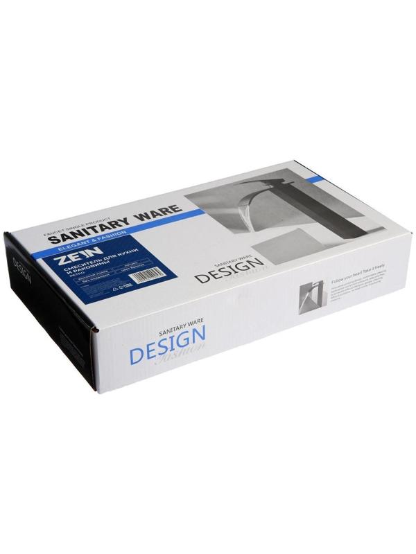 Смеситель для кухни и раковины ZEIN Ретро, высокий излив, без подводки, латунь, цвет бронза