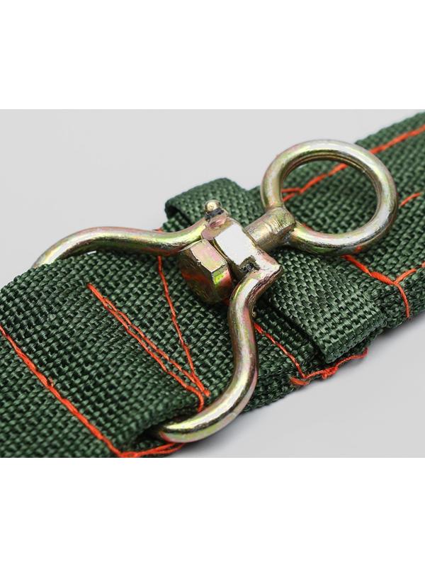Ошейник четырехслойный с вертлюгом, 80 х 4,9 см, ОШ 64-74 см, полиэстер, зелёный