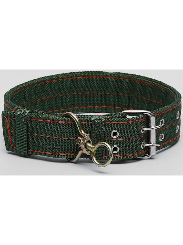 Ошейник четырехслойный с вертлюгом, 80 х 4,9 см, ОШ 64-74 см, полиэстер, зелёный