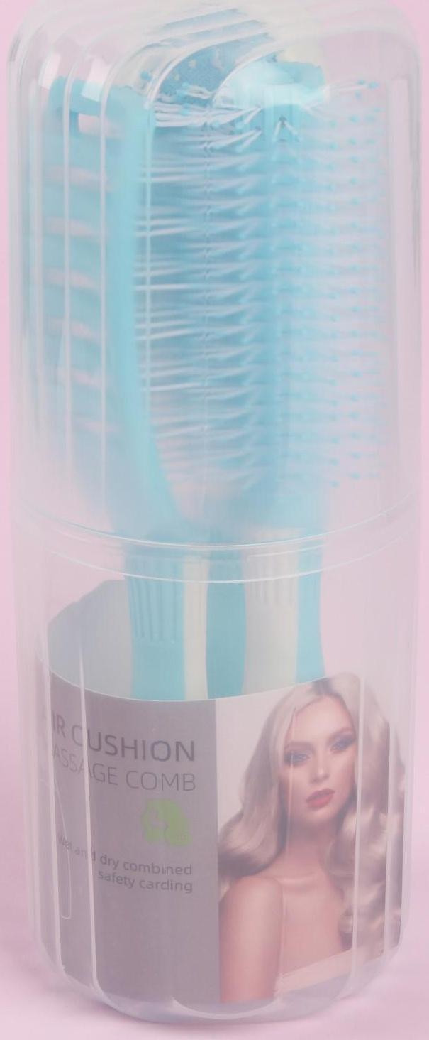 Набор расчёсок, 3 предмета, в футляре, цвет МИКС