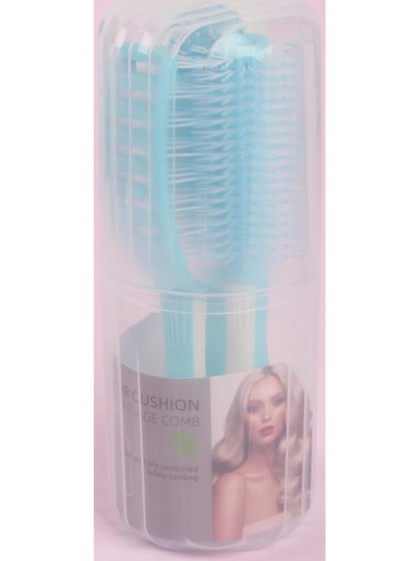 Набор расчёсок, 3 предмета, в футляре, цвет МИКС